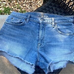 7 For All Mankind Light Blue Jean Shorts